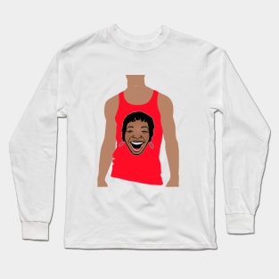 black girl in red shirt Long Sleeve T-Shirt